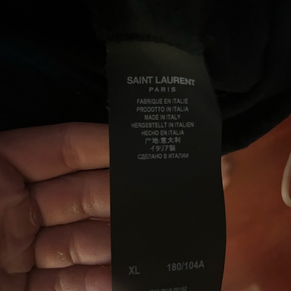 Rare Saint Laurent box logo with stars T-shirt size XL - Picture 4 of 5